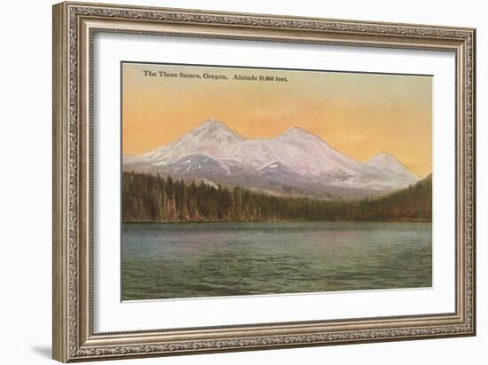 Three Sisters Mountains, Oregon-null-Framed Art Print