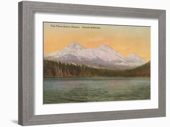 Three Sisters Mountains, Oregon-null-Framed Art Print