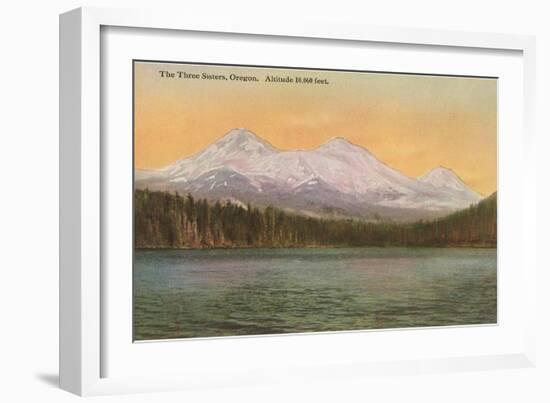 Three Sisters Mountains, Oregon-null-Framed Art Print