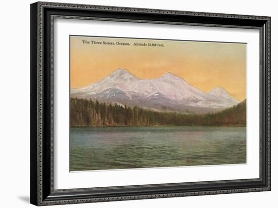 Three Sisters Mountains, Oregon-null-Framed Art Print