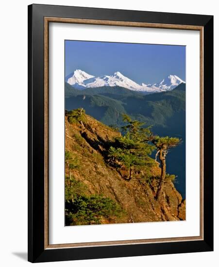 Three Sisters Mountains-Steve Terrill-Framed Photographic Print