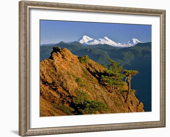 Three Sisters Mountains-Steve Terrill-Framed Photographic Print