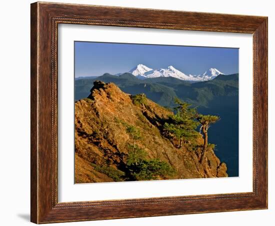 Three Sisters Mountains-Steve Terrill-Framed Photographic Print