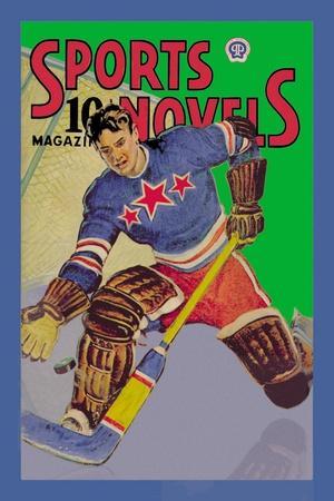 Vintage Retro Old School Hockey Poster by Ocean Front Art