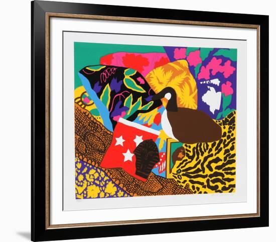 Three Stars-Hunt Slonem-Framed Serigraph