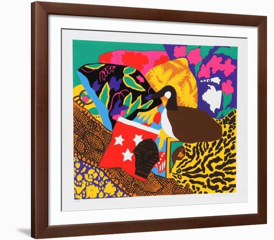 Three Stars-Hunt Slonem-Framed Serigraph