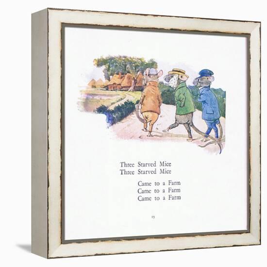 Three Starved Mice, Three Starved Mice, Come to a Farm-Walton Corbould-Framed Premier Image Canvas