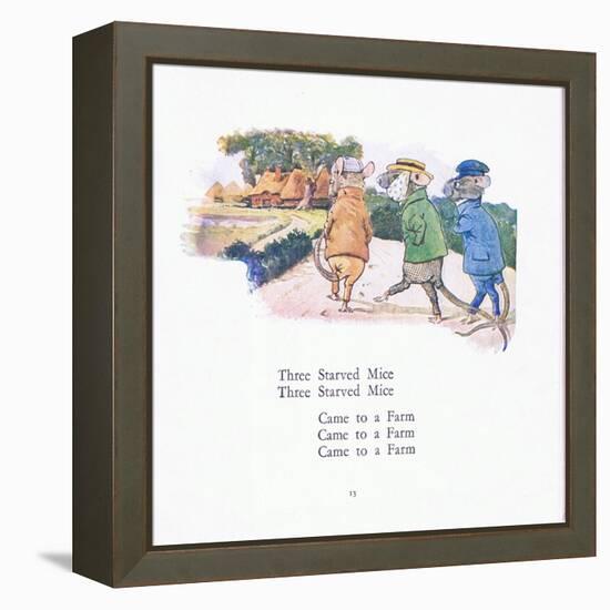 Three Starved Mice, Three Starved Mice, Come to a Farm-Walton Corbould-Framed Premier Image Canvas
