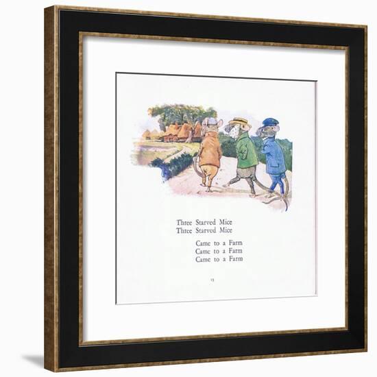 Three Starved Mice, Three Starved Mice, Come to a Farm-Walton Corbould-Framed Giclee Print