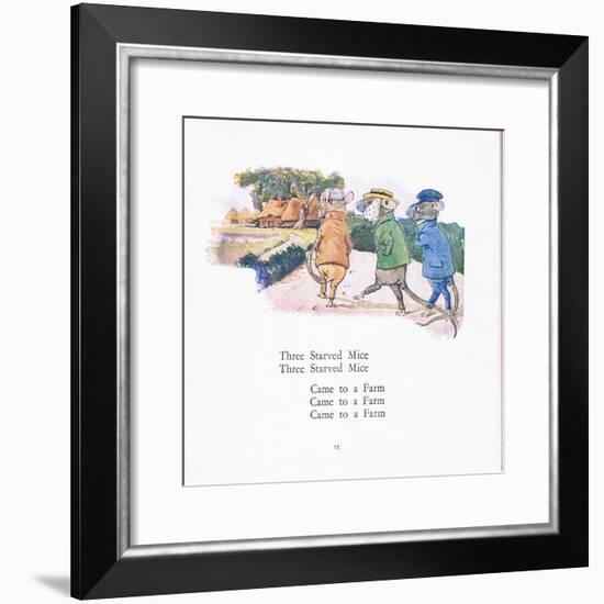 Three Starved Mice, Three Starved Mice, Come to a Farm-Walton Corbould-Framed Giclee Print