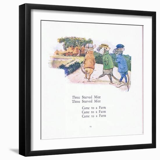 Three Starved Mice, Three Starved Mice, Come to a Farm-Walton Corbould-Framed Giclee Print