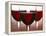 Three Stemmed Glasses of Red Wine-Steve Lupton-Framed Premier Image Canvas