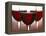 Three Stemmed Glasses of Red Wine-Steve Lupton-Framed Premier Image Canvas