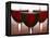 Three Stemmed Glasses of Red Wine-Steve Lupton-Framed Premier Image Canvas