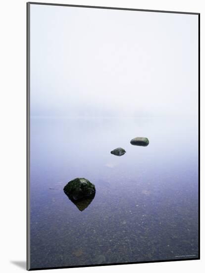 Three Stones on the Edge of Grasmere, Lake District National Park, Cumbria, England, United Kingdom-Lee Frost-Mounted Photographic Print