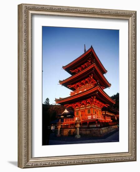 Three-Story Pagoda of Kiyomizu Temple (Kiyomizudera), Kyoto, Japan,-null-Framed Photographic Print