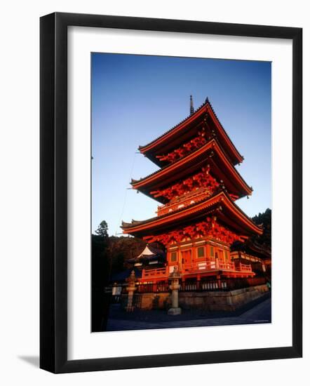 Three-Story Pagoda of Kiyomizu Temple (Kiyomizudera), Kyoto, Japan,-null-Framed Photographic Print