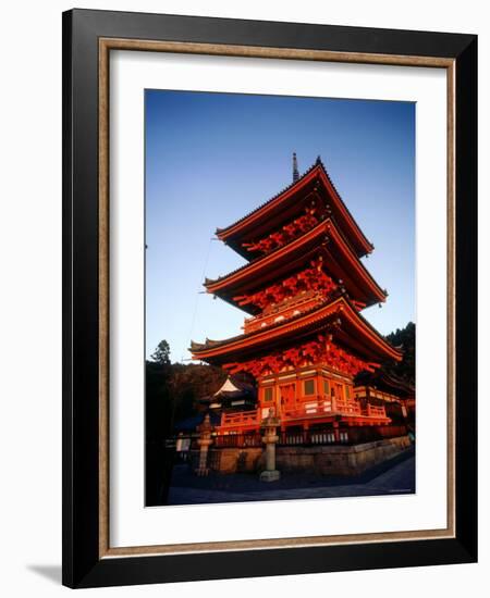 Three-Story Pagoda of Kiyomizu Temple (Kiyomizudera), Kyoto, Japan,-null-Framed Photographic Print