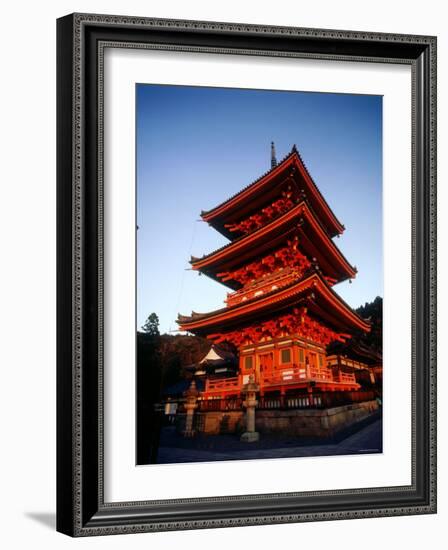 Three-Story Pagoda of Kiyomizu Temple (Kiyomizudera), Kyoto, Japan,-null-Framed Photographic Print