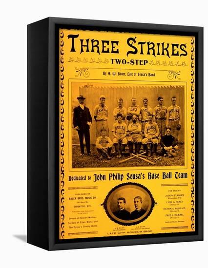 Three Strikes Two-Steps Sheet Music-null-Framed Stretched Canvas