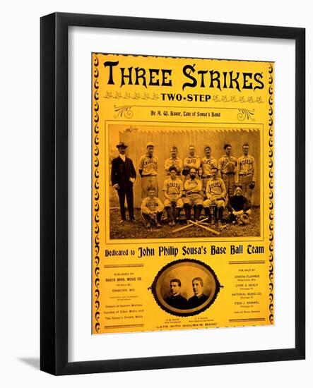 Three Strikes Two-Steps Sheet Music-null-Framed Art Print