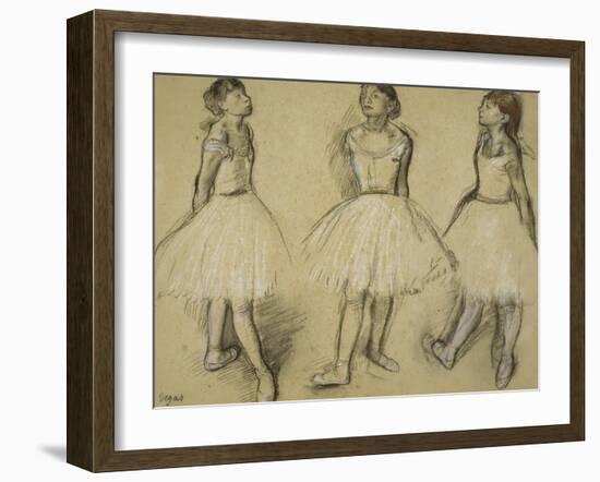 Three Studies of a Dancer in Fourth Position, 1879-80-Edgar Degas-Framed Giclee Print