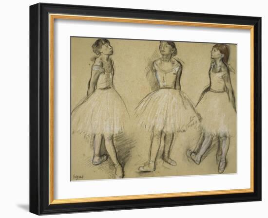 Three Studies of a Dancer in Fourth Position, 1879-80-Edgar Degas-Framed Giclee Print