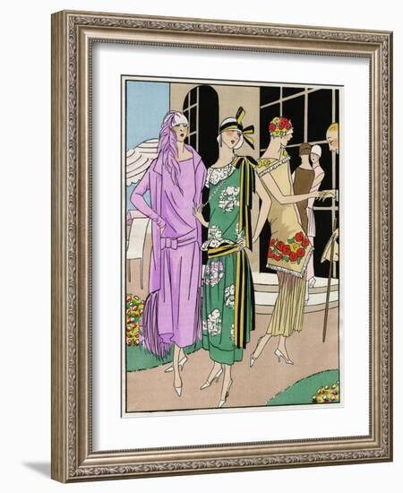 Three Summer Outfits by Molyneux, Doucet and Paul Poiret-null-Framed Art Print