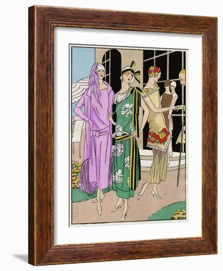 Three Summer Outfits by Molyneux, Doucet and Paul Poiret-null-Framed Art Print