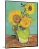 Three Sunflowers in a Vase, 1888-Vincent Van Gogh-Mounted Art Print