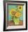 Three Sunflowers in a Vase, 1888-Vincent Van Gogh-Framed Art Print