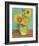 Three Sunflowers in a Vase, 1888-Vincent Van Gogh-Framed Art Print