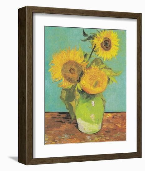 Three Sunflowers in a Vase, 1888-Vincent Van Gogh-Framed Art Print