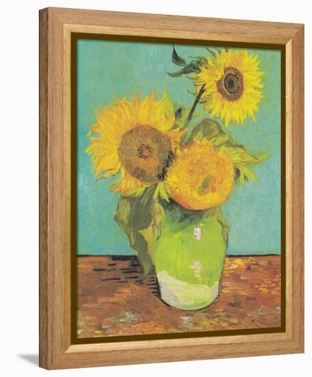 Three Sunflowers in a Vase, 1888-Vincent Van Gogh-Framed Stretched Canvas