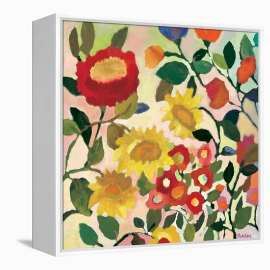 Three Sunflowers-Kim Parker-Framed Premier Image Canvas