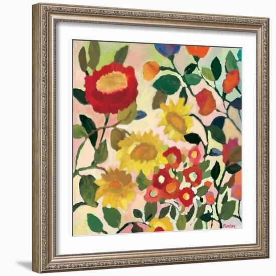 Three Sunflowers-Kim Parker-Framed Giclee Print