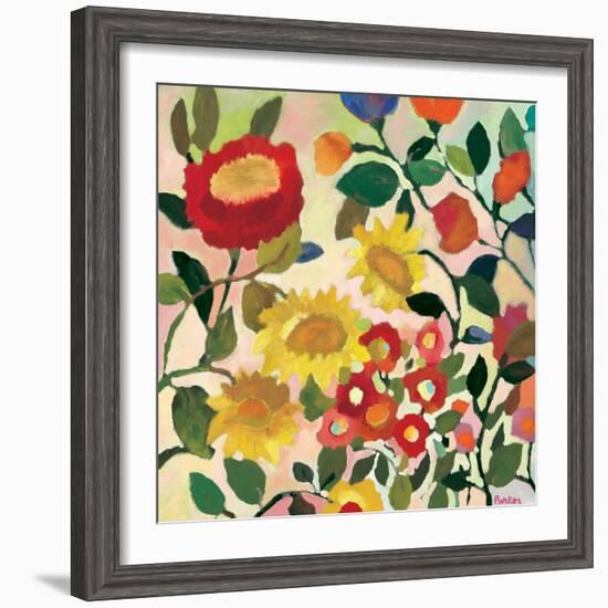 Three Sunflowers-Kim Parker-Framed Giclee Print