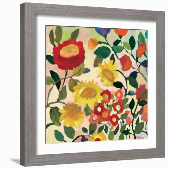 Three Sunflowers-Kim Parker-Framed Giclee Print