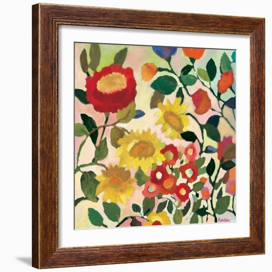 Three Sunflowers-Kim Parker-Framed Giclee Print