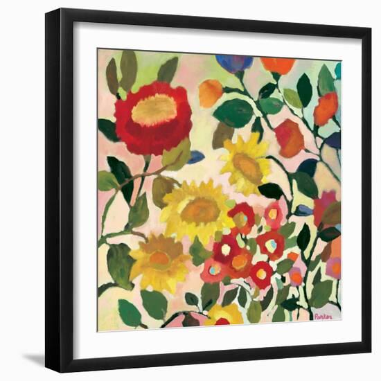 Three Sunflowers-Kim Parker-Framed Giclee Print