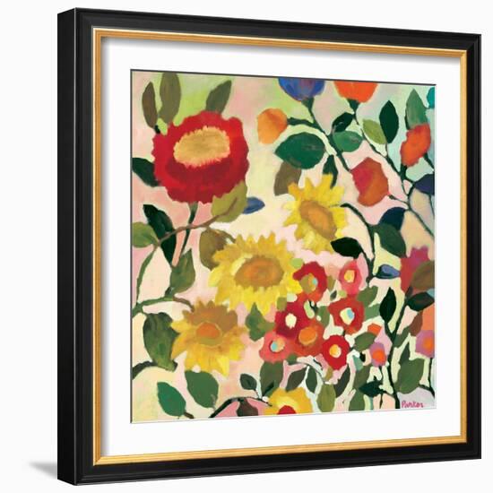 Three Sunflowers-Kim Parker-Framed Giclee Print