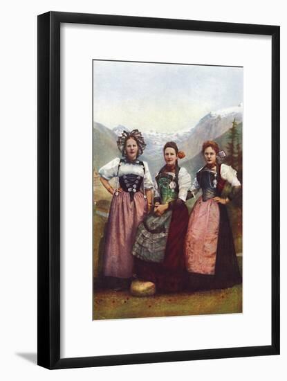 Three Swiss girls, 1912-Unknown-Framed Giclee Print