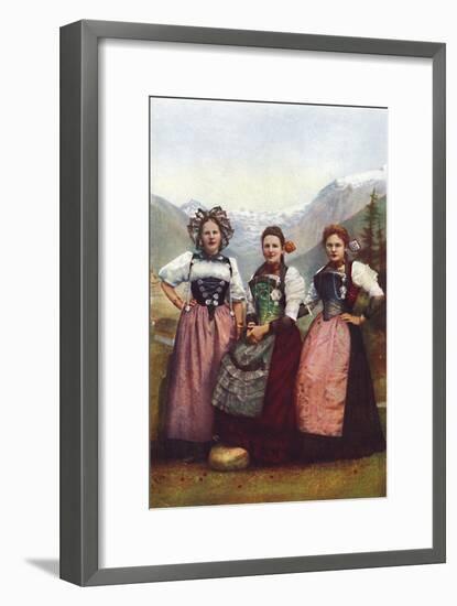 Three Swiss girls, 1912-Unknown-Framed Giclee Print