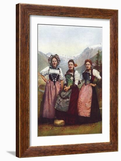 Three Swiss girls, 1912-Unknown-Framed Giclee Print