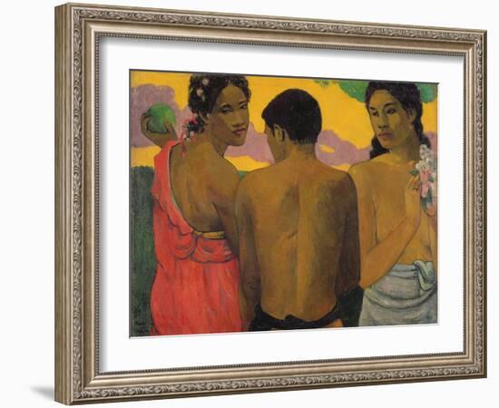 Three Tahitians, 1899-Paul Gauguin-Framed Giclee Print