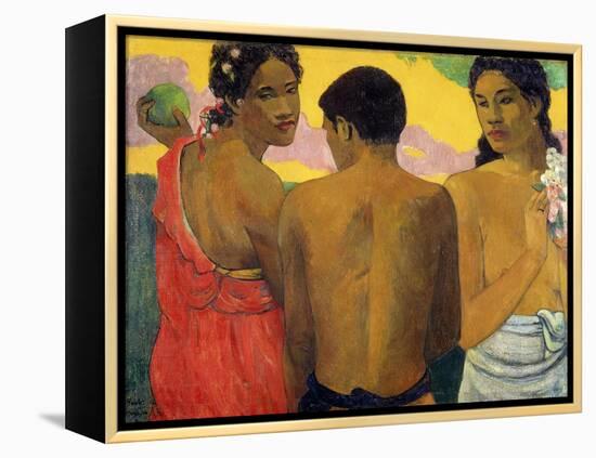 Three Tahitians by Paul Gauguin-Paul Gauguin-Framed Premier Image Canvas