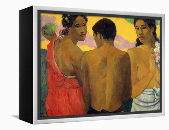 Three Tahitians-Paul Gauguin-Framed Stretched Canvas