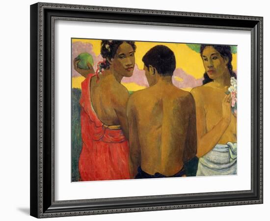 Three Tahitians-Paul Gauguin-Framed Art Print