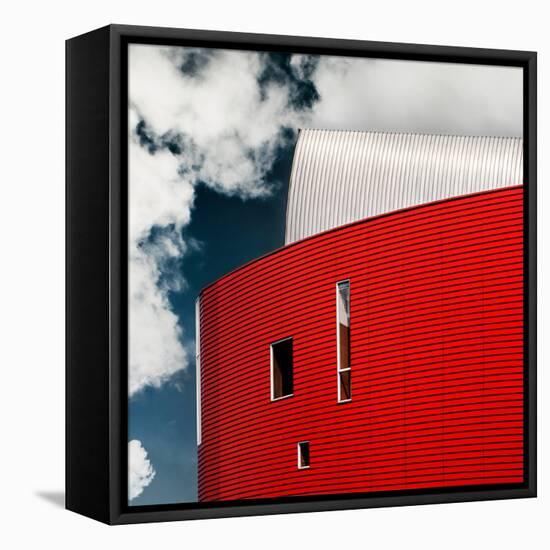 Three Tiny Windows in Red Wall-Gilbert Claes-Framed Premier Image Canvas