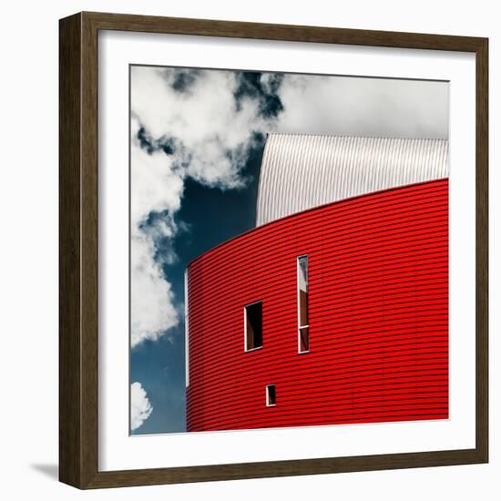 Three Tiny Windows in Red Wall-Gilbert Claes-Framed Giclee Print